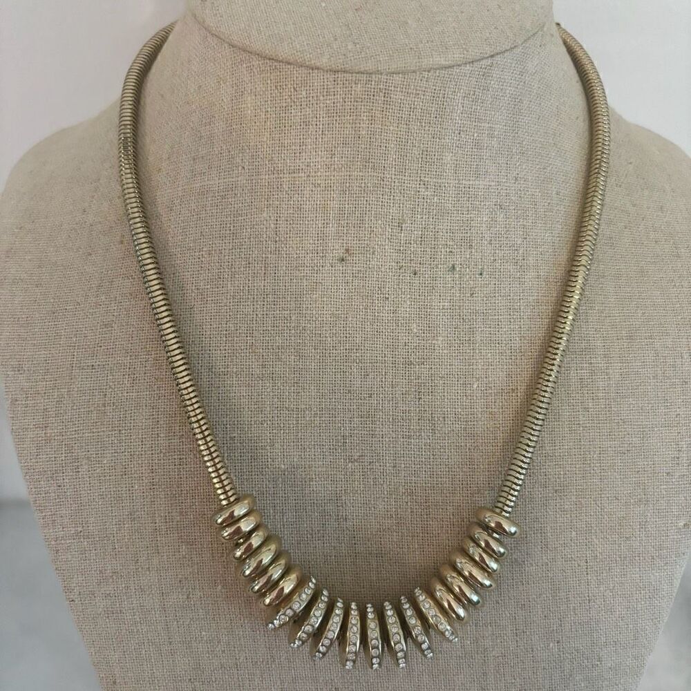 NWT Vintage Avon Forever Selected By Paula Abdul Statement Necklace Gold-tone OS